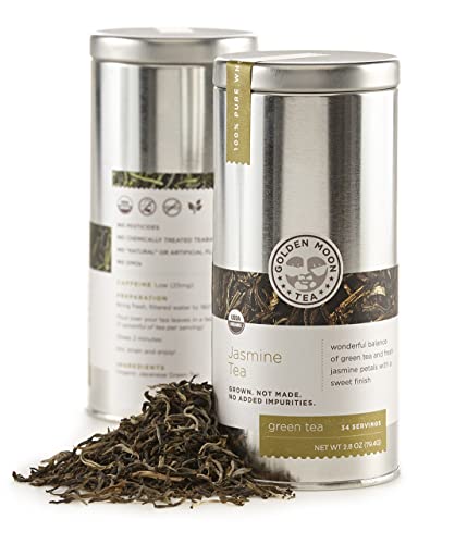 Golden Moon Organic Jasmine (96 Servings) Loose Leaf Tea