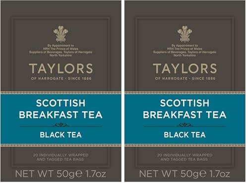 Taylors of Harrogate Spiced Christmas, Holiday Black Tea, Individually Wrapped Bags, 20 Count (Pack of 6), Deep, Festive and Spiced, Caffeinated, Enjoy Hot or Iced, 120 Teabags