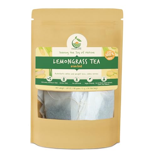 HappyLyfe Fairlane Organic Lemongrass Tea - 50g (24 pieces) | Refreshing Thai Herbal Tea