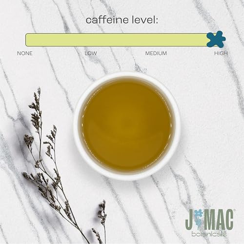 J Mac Botanicals Organic Yerba Mate Loose Leaf Tea, Unsmoked Natural Energy Herbal Tea, High Caffeine Coffee Alternative, Pure Leaf from Brazil, 1 lb