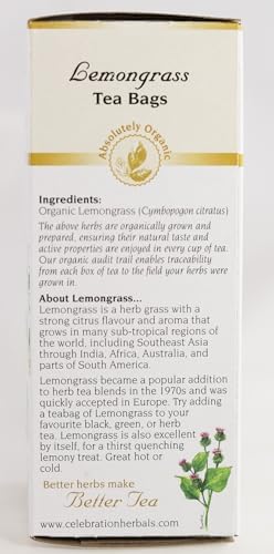 CELEBRATION HERBALS Lemongrass Tea Organic 24 Bag, 32Gm