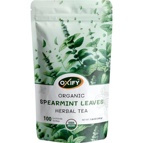Oxify Organic Turmeric Root Herbal Tea - 100 Eco Friendly Tea Bags (100 Tea Bags, Turmeric)