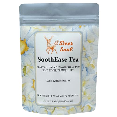 Deer Soul Red Rooibos Herbal Tea | Earthy Loose Leaf Rooibos Tea, Caffeine Free Botanical Brew, 1.5 oz