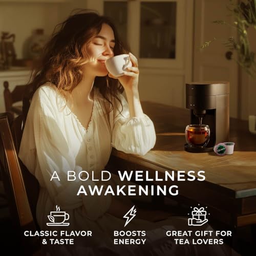 Gya Tea Co English Breakfast Tea Gift Set (16 ct) - High Caffeine Wellness Tea Pod Rich in Vitamin D, D3 for Refresh & Energy