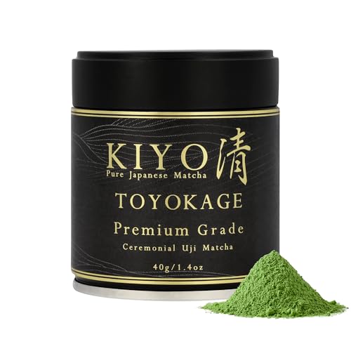 Kiyo Matcha Signature Grade Shuga Ceremonial Uji Matcha - Pure Japanese First Harvest Ceremonial Grade Matcha Green Tea Powder from Uji, Japan (40g/1.41oz)