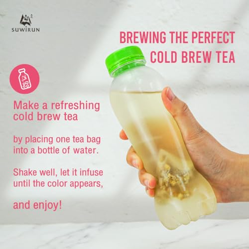 Suwirun Organic Lemongrass Tea 25 Bags – Product of Thailand – Citrusy & Refreshing Herbal Tea, Caffeine-Free, No Calories, Soothes Throat & Aids Digestion, Enjoy Hot or Cold