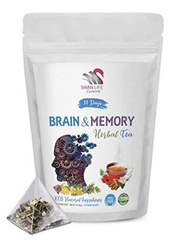 Lion mane mushroom tea - Cinnamon Root Tea - BRAIN AND MEMORY TEA - Cordyceps Mushroom Tea, Green Tea, Ginger Root Tea, Cinnamon Tea, Chili Flake, Licorice Root, Ashwagandha - 1 Bag 14 Days