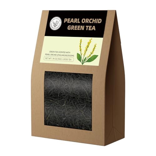 HANFANGLING Jasmine Green Tea - Premium Loose Leaf Tea with Natural Jasmine Flowers, 100% Natural, Aromatic & Refreshing, 1.76oz