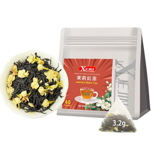 XIEJINJI Jasmine Tea Loose Leaf, 7.1 oz(200g), 100% Pure Natural Jasmine Flower, Traditional Scented Tea Technique, Fragrant Floral Scent, Low Caffeine, Resealable Bag