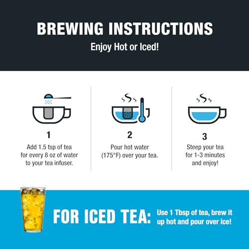 Tiesta Tea - Chinese Jasmine, Loose Leaf, Classic Jasmine Green Tea, Premium Blend, Medium Caffeinated Green Blend, Make Hot or Iced & Brews Up to 25 Cups, 1.8 Ounce Resealable Pouch