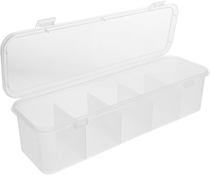 Elegant Tea Bag Holder Container and Sugar Packet Organizer with Lid Compact Storage Box for Kitchen Office Coffee Shops and Milk Tea Stores