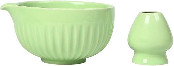 zhtywhgiTraditional ceramic spouted matcha bowl, green matcha set, 21.98 oz, perfect for matcha lovers
