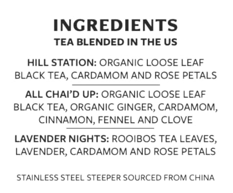 A Chai for Every Mood: Premium Organic Chai Tea Gift Set – 3 Inspired Loose Leaf Spiced Tea Blends + Stainless Steel Infuser – Wellness Gift Box