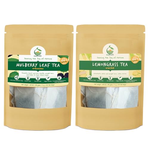 HappyLyfe Fairlane Organic Lemongrass Tea - 50g (24 pieces) | Refreshing Thai Herbal Tea