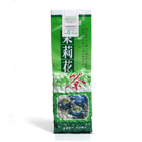 GOARTEA - Jasmine Dragon Pearls - 4Pcs 250g / Total 35.2oz Premium Grade - Jasmine Pearl Green Tea - Chinese Green Tea Loose Leaf
