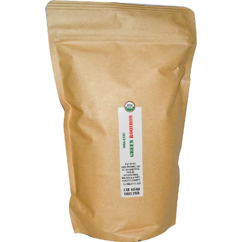 J&R Port Trading Organic Green Rooibos, Caffeine Free, 1 lb (454 g)