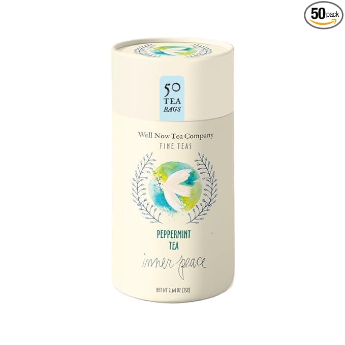 Life Plus Style Gourmet Well Now Herbal Peppermint Tea Natural Fine Teas Refreshing Organic Herbal Infusion Caffeine Free Non-GMO Digestive Comfort