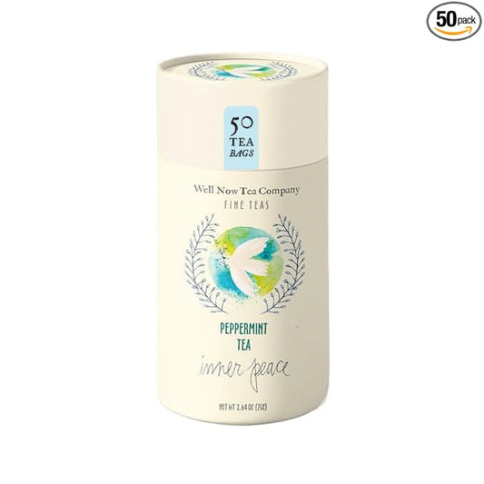 Life Plus Style Gourmet Well Now Herbal Peppermint Tea Natural Fine Teas Refreshing Organic Herbal Infusion Caffeine Free Non-GMO Digestive Comfort
