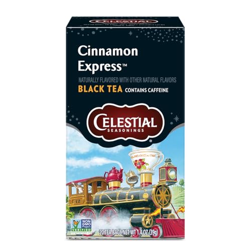 Celestial Seasonings Morning Thunder Black Tea, Caffeinated, 20 Tea Bags Box (Pack of 6)