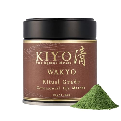 Kiyo Matcha Signature Grade Shuga Ceremonial Uji Matcha - Pure Japanese First Harvest Ceremonial Grade Matcha Green Tea Powder from Uji, Japan (40g/1.41oz)