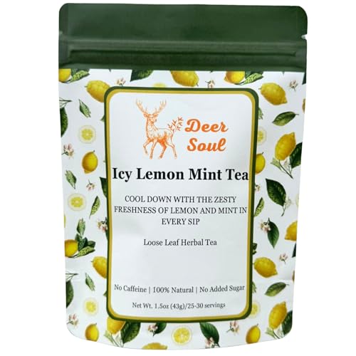 Deer Soul Red Rooibos Herbal Tea | Earthy Loose Leaf Rooibos Tea, Caffeine Free Botanical Brew, 1.5 oz