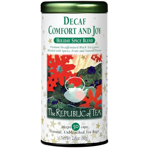 The Republic of Tea – Comfort and Joy Tea, Holiday Spice Blend, 50 Tea Bags, Naturally Caffeinated