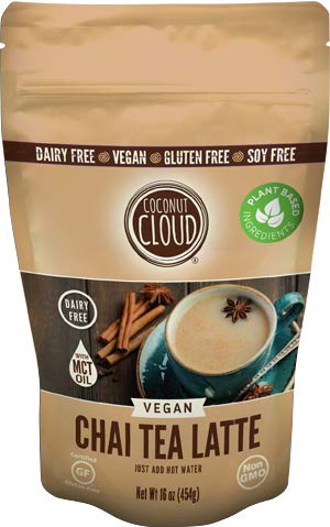 Coconut Cloud Vegan Spiced Chai Tea Latte Powder: Vegan &amp; Dairy Free, 16 oz | Made in Colorado from Premium Coconut Milk Powder, Creamy &amp; Lightly Sweetened, Gluten Free, Soy Free, No Trans Fat