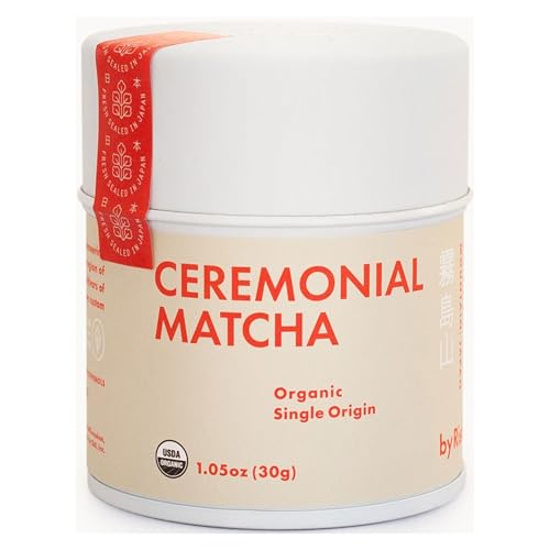 Rishi Tea Ceremonial Matcha - Organic Japanese First Harvest Ceremonial Grade Matcha Green Tea Powder - 1.05 Oz Tin