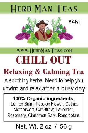 Chill OUT Relaxing TEA – A soothing blend to promote relaxation and support restful sleep, formulated by Master Herbalist Khabir