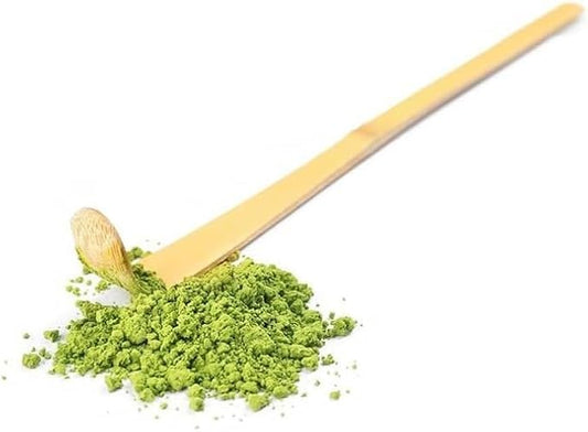 Traditional Japanese Bamboo Matcha Tea Scoop, Brown Chashaku Hooked Spoon, 18cm Length for Tea Ceremony, Tea Accessories