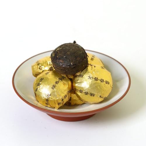 Puerh Tea Cake 80Pcs / 12.7oz 2015 Year Ripe Shu Sticky Glutinous Rice Flavor - Yunnan Pu-erh Pu erh Puer Pu'er Chinese Tea - Mini Tuocha