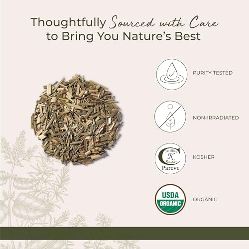Starwest Botanicals Organic Lemongrass - Dried Loose Leaf Herb for Tea & Cooking, Natural Rose & Citrus Aroma, Certified Kosher, Cut & Sifted, Non-GMO - Bulk 1 lb Bag