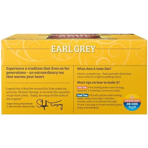 Twinings of London Classics Earl Grey Tea, 50 Count (Pack of 6)