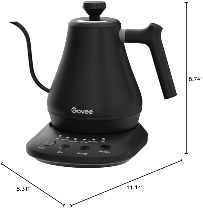 Govee Smart Electric Kettle, WiFi Variable Temperature Gooseneck Pour Over Kettle and Tea Kettle, Alexa Control, 1200W Quick Heating