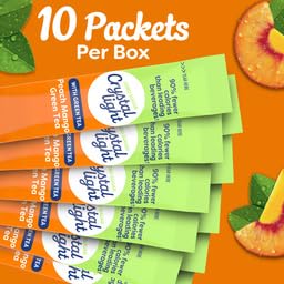Crystal Light On The Go Peach Mango Green Tea, 10 Ct (Pack of 6)