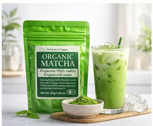 Organic Japanese Matcha Green Tea Powder 1.0582oz 30g – Yamagata eLab Original – Premium Ceremonial Grade, 100% Japanese Grown, Freshly Sealed Zip Pouch