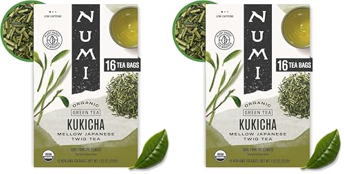Numi Organic Green Tea with Jasmine, 54 Green Tea Bags Scented with Real Jasmine Flowers, Micro-Plastic Free Compostable Bags
