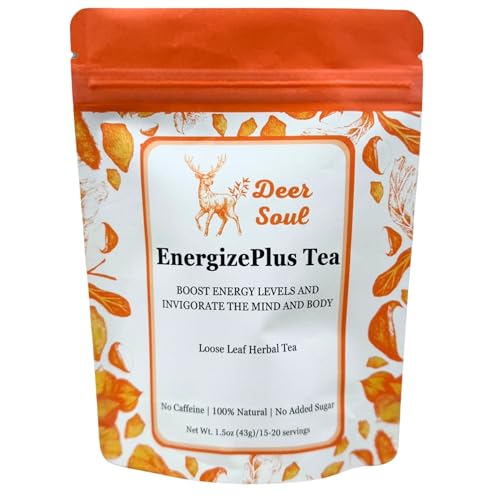 Deer Soul Red Rooibos Herbal Tea | Earthy Loose Leaf Rooibos Tea, Caffeine Free Botanical Brew, 1.5 oz