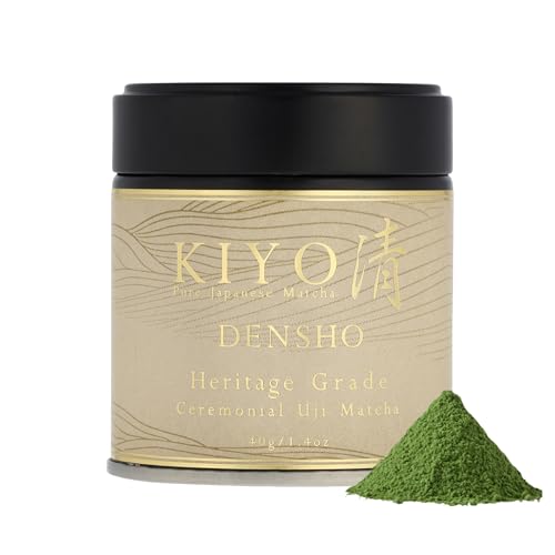 Kiyo Matcha Signature Grade Shuga Ceremonial Uji Matcha - Pure Japanese First Harvest Ceremonial Grade Matcha Green Tea Powder from Uji, Japan (40g/1.41oz)