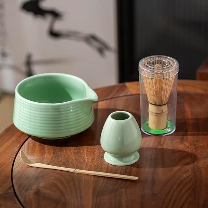 Matcha Whisk Set With Matcha Bowl, Matcha Whisk Holder Matcha Bamboo Whisk, Scoop, Unique Gifts For Women Men Girl Friend Home Kitchen Decor Gifts For Tea Enthusiasts Christmas,Birthday