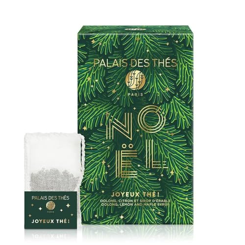 Palais des Thés - Holiday Black Tea N°25 with citrus & spices - Premium Gourmet Organic Black Tea with - 20 Count Cotton Tea Bags Box - Serves 20 cups