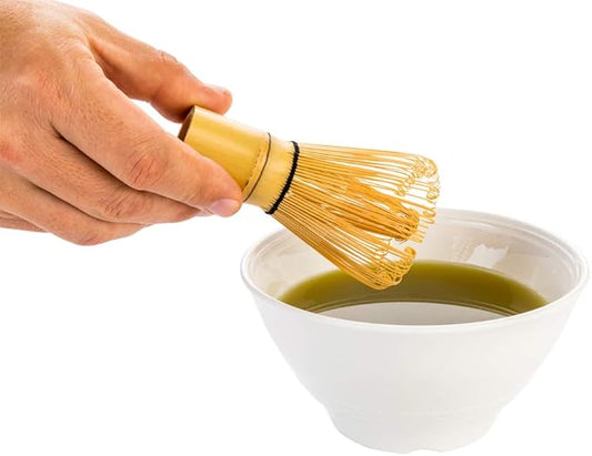 Restaurantware Dojo 2.3 Inch x 4.1 Inch Matcha Whisk 1 Durable Matcha Brush - For Traditional Tea Ceremonies Heat-Resistant Natural Bamboo Matcha