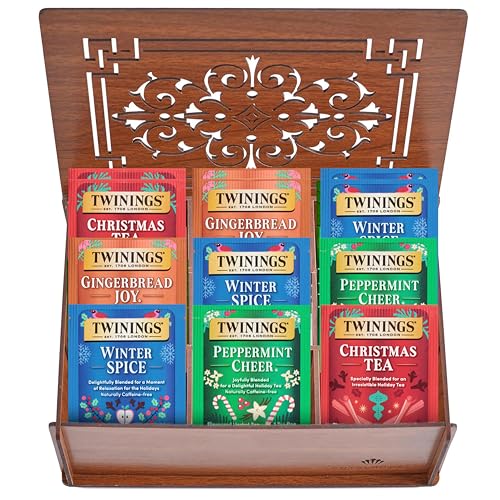 Twinings Christmas Holiday Variety Tea Bag Pack (20 Count), 4 Flavours Include Christmas Tea, Winter Spice, Gingerbread Joy, Peppermint Cheer, Seasonal Gift for Her, Him, Family, Friends