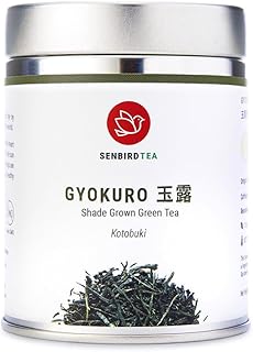 Senbird Premium Gyokuro, Japanese Shade Grown Green Tea - From Kyoto Japan - Imperial Loose Leaf Green Tea In Airtight Tea Tin (1.76oz/50g) (Kotobuki)