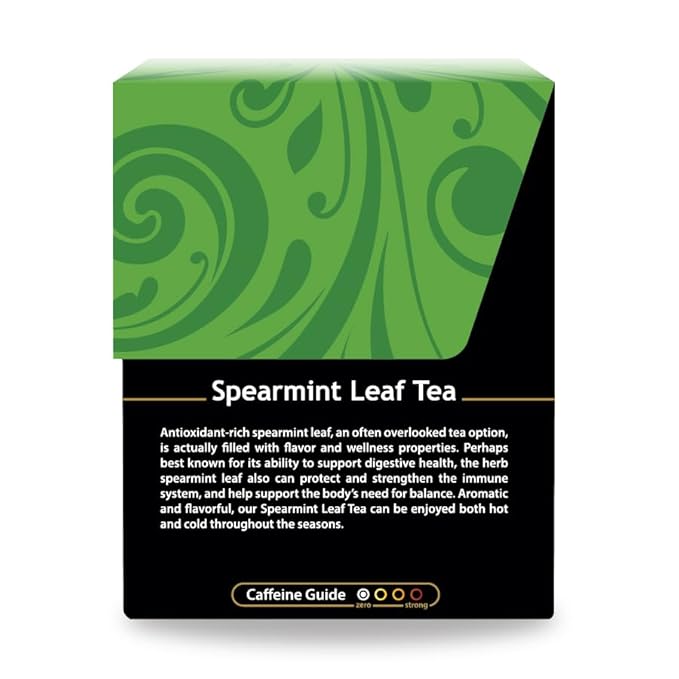 Buddha Teas Organic Spearmint Tea - OU Kosher, USDA Organic, CCOF, 18 Bleach-Free Tea Bags