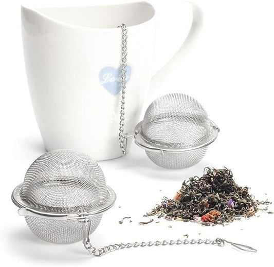 Stainless Steel Mesh Tea Ball, Extra Fine Mesh Tea Infuser for Loose Leaf Tea, Tea Strainers Tea Infuser Strainer Filters for Tea 3piece set