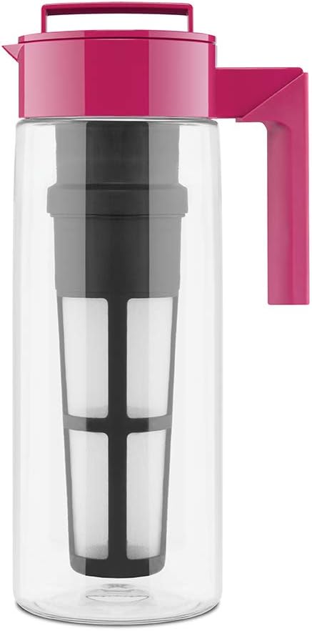Takeya Flash Chill Iced Tea Maker - Versatile Tea Brewer for Loose/Bagged Tea - Patented Flash Chill Tech Hot/Cold Use