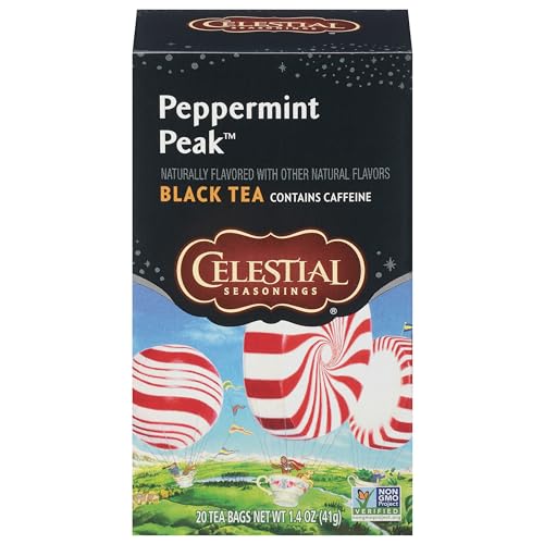 Celestial Seasonings Morning Thunder Black Tea, Caffeinated, 20 Tea Bags Box (Pack of 6)
