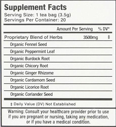 Mate Factor Functional Herbal Blends - Digestive Tea with Prebiotics 20 Bag(S)