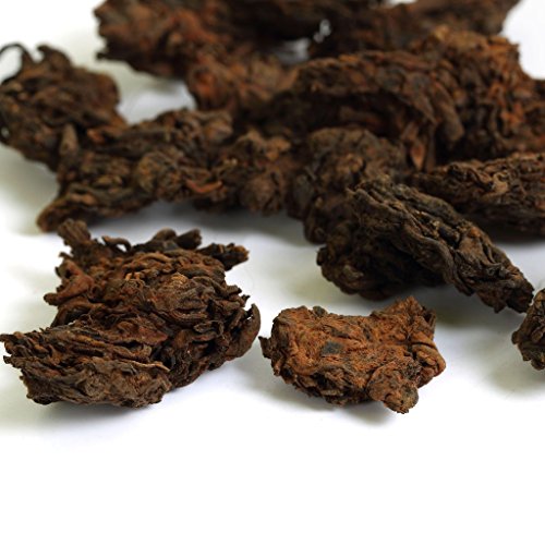 GOARTEA Puerh Tea Cake 100g / 3.5oz 2005 Year Ripe Shu Supreme Yunnan Aged Natural Tuo Head - Chinese Yunnan Puer Pu'er Pu-erh Tea - Tuocha